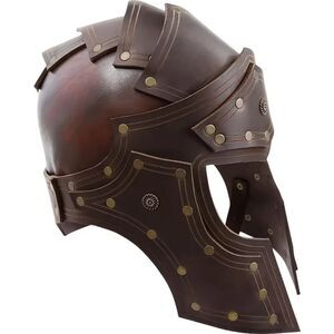 PU Leather Praetorian Guard Helmet Viking Roman Medieval Warrior Armor Cosplay